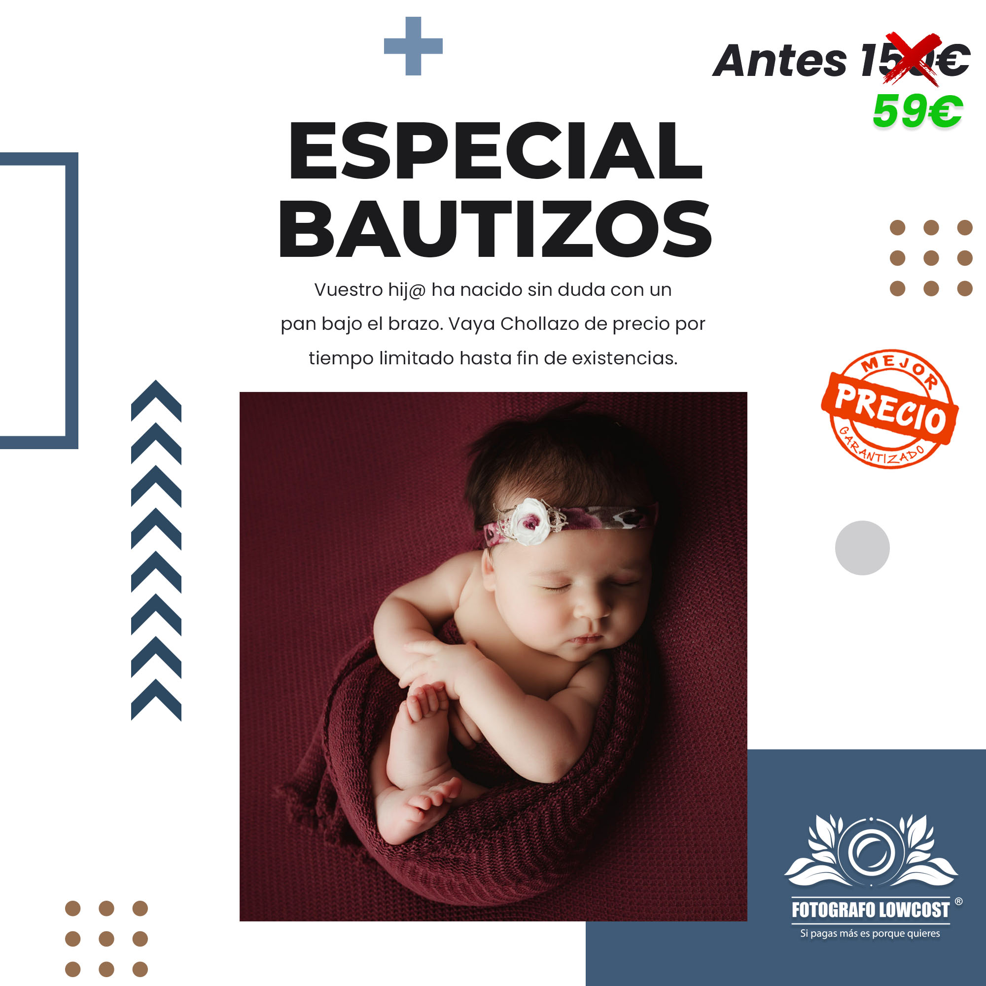 fotografo en bautizos Arroyo de San Servan 