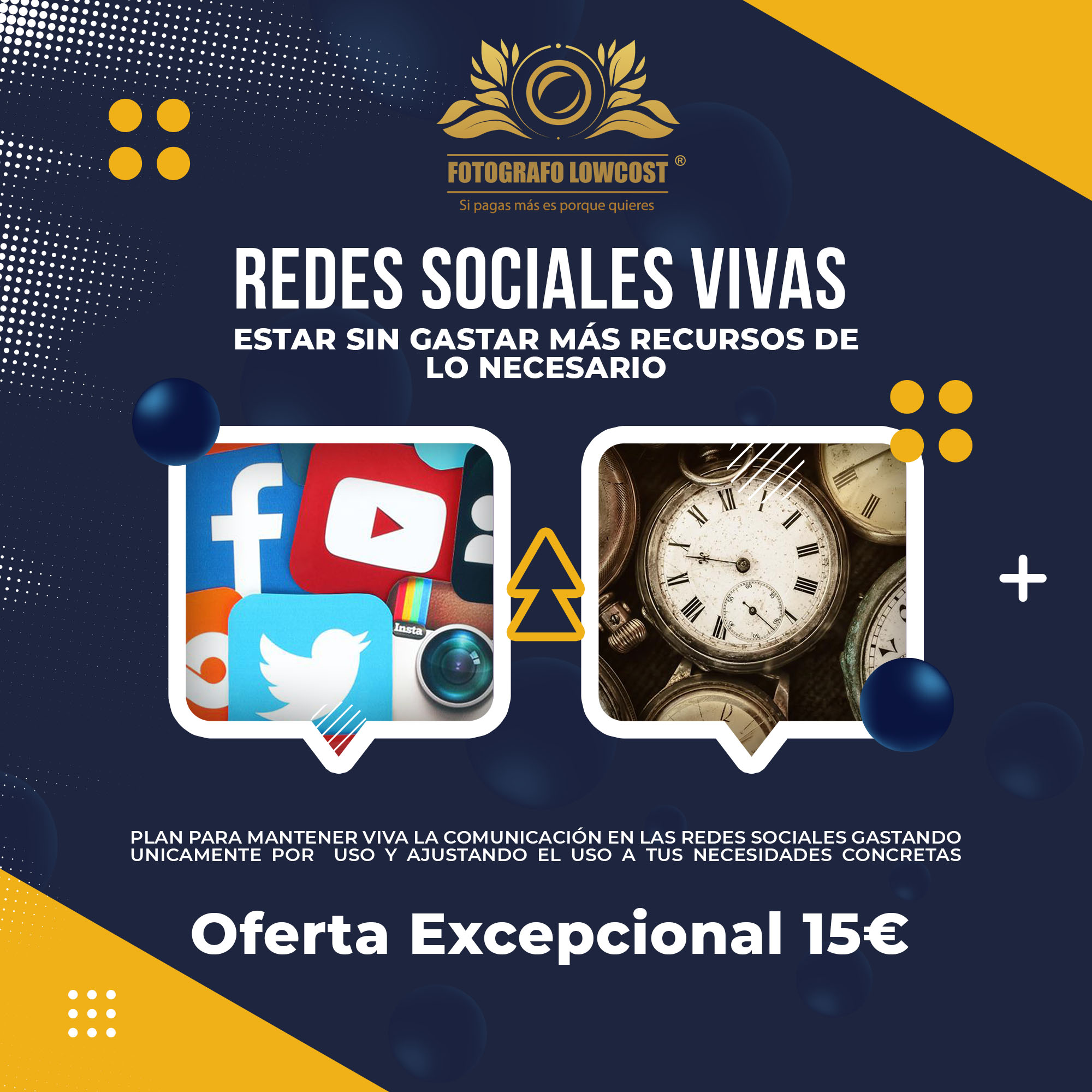 fotografo en gestión de redes sociales low cost Valverde de Merida 